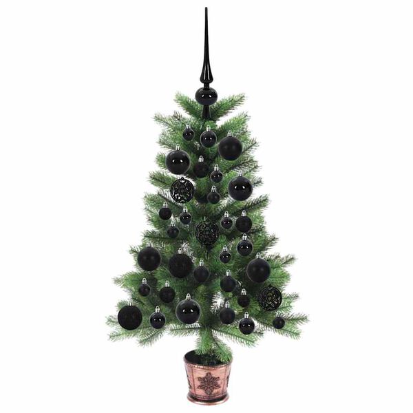 vidaXL Weihnachtsbaum mit 150 LEDs mit St&auml;nder Gr&uuml;n 65 cm PE