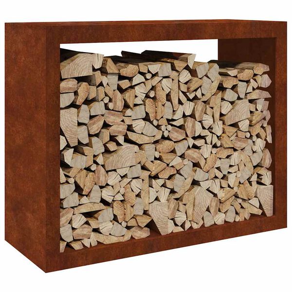 vidaXL Brennholzregal 100x40x80 cm Wetterfester Stahl