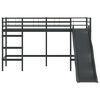 vidaXL Kinder-Loftbett mit Rutsche Schwarz und Anthrazit 74,5 x 190 cm