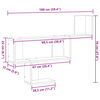 vidaXL Wandregal Grau Sonoma 100x15x70 cm Holzwerkstoff