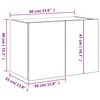 vidaXL TV-Wandschrank mit LED-Leuchten Schwarz 60x35x41 cm