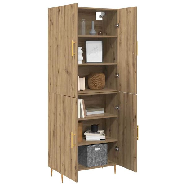 vidaXL Highboard Artisan-Eiche 69,5 x 34 x 180 cm Holzwerkstoff