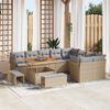 vidaXL Gartensofa-set 12 pcs Beige Poly-Rattan
