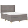 vidaXL Boxspringbett mit Matratze Taupe 140 x 190 cm Stoff