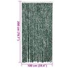 vidaXL Fliegenvorhang Gr&uuml;n und Wei&szlig; 100x200 cm Chenille