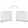 vidaXL Sideboard Hochglanz Wei&szlig; 89,5 x 33 x 82 cm Holzwerkstoff
