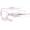vidaXL Tagesbett Ausziehbar Schwarz 80x200 cm Stoff