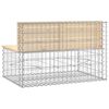 vidaXL Gartenbank aus Gabionen 103x70x65 cm Massivholz Kiefer