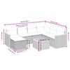 vidaXL 8-tlg. Garten-Sofagarnitur mit Kissen Beige Poly Rattan