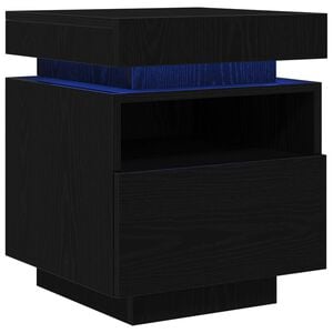 vidaXL Nachttisch Schwarz Eichen-Optik 40 x 39 x 48,5 cm Holzwerkstoff