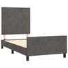 vidaXL Bettgestell ohne Matratze Dunkelgrau 80x200 cm Samt