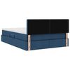 vidaXL Aufbewahrungsbett mit Matratze Blau 140 x 190 cm Holzwerkstoff