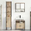 vidaXL Badezimmerm&ouml;bel-Set mit Regal 3 pcs Sonoma-Eiche Holzwerkstoff