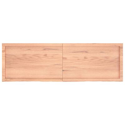 vidaXL Tischplatte Hellbraun 160x50x(2-4)cm Massivholz Eiche Behandelt