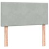 vidaXL Boxspringbett mit Matratze Hellgrau 90x220 cm Samt