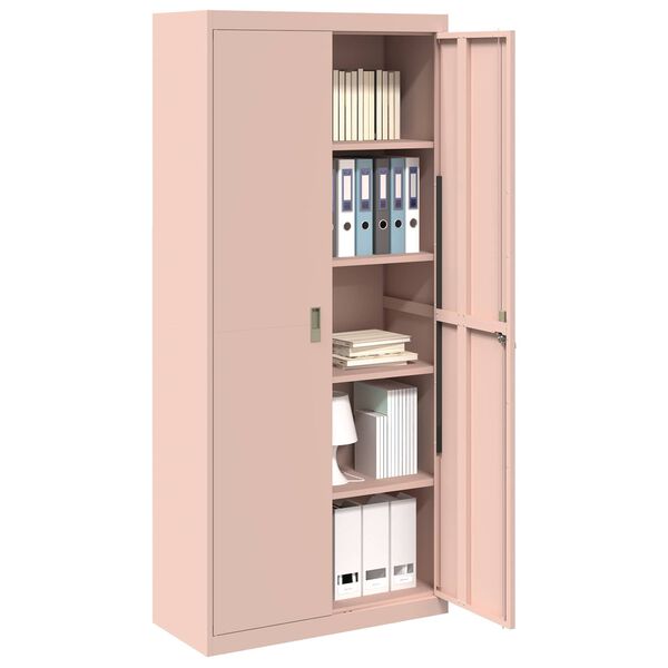 vidaXL Aufbewahrungsschrank 2 pcs Rosa 90 x 40 x 200 cm Stahl