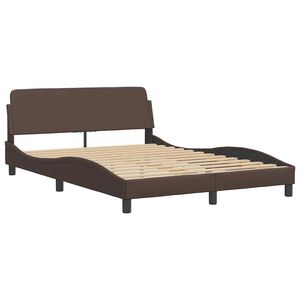 vidaXL Bettgestell "Dover" Braun 120x200 cm Kunstleder