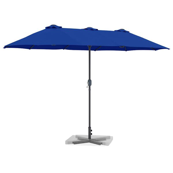 vidaXL Garten-Sonnenschirm Azurblau 370 x 197 x 239 cm