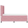 vidaXL Boxspringbett mit Matratze mit Kopfteil Rosa 100 x 200 cm Samt