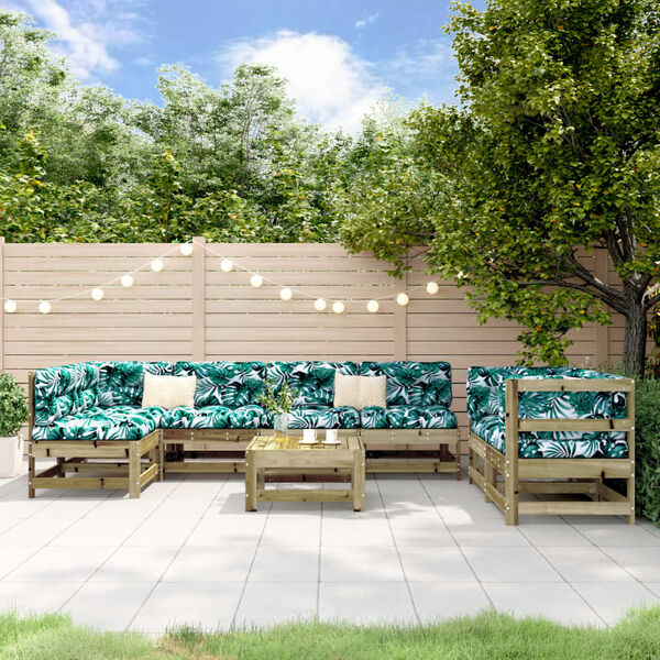 vidaXL 8-tlg. Garten-Lounge-Set Kiefernholz Impr&auml;gniert