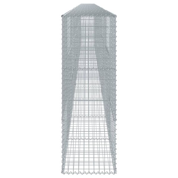 vidaXL Gabione mit Deckel 1200x50x150 cm Verzinktes Eisen