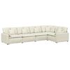 vidaXL Modulares Sofa mit Kissen Samt Cream