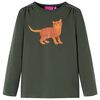Kinder-Langarmshirt Khaki 92