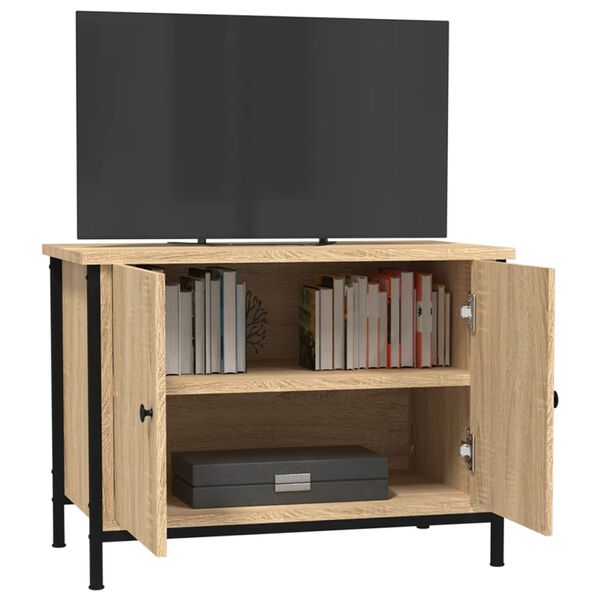 vidaXL TV-Schrank mit Türen Sonoma-Eiche 60 x 35 x 45 cm Holzwerkstoff