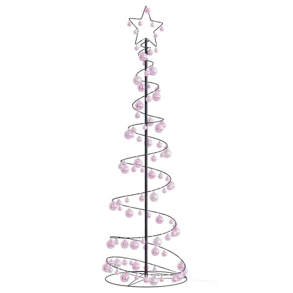 vidaXL LED Weihnachtsbaum mit Kugeln 120 LEDs Warmwei&szlig; 180 cm