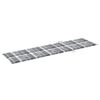 vidaXL Sonnenliegen 2 Stk. Auflagen Graues Karomuster Massivholz Teak