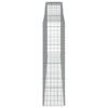 vidaXL Gabionen mit Hochbogen 3 Stk. 400x50x180/200cm Verzinktes Eisen