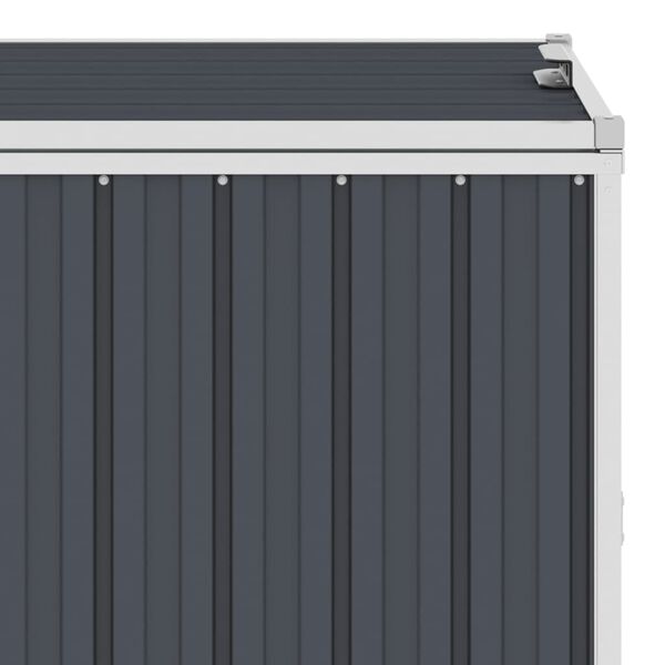 vidaXL M&uuml;lltonnenbox f&uuml;r 3 M&uuml;lltonnen Anthrazit 213&times;81&times;121 cm Stahl