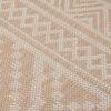 vidaXL Outdoor-Teppich Flachgewebe 160x230 cm Braun Gestreift