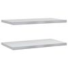 vidaXL Wandregale 2 Stk. 75x40 cm Silbern Edelstahl