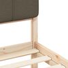 vidaXL Bettgestell mit gepolstertem Kopfteil Taupe 200 x 200 cm