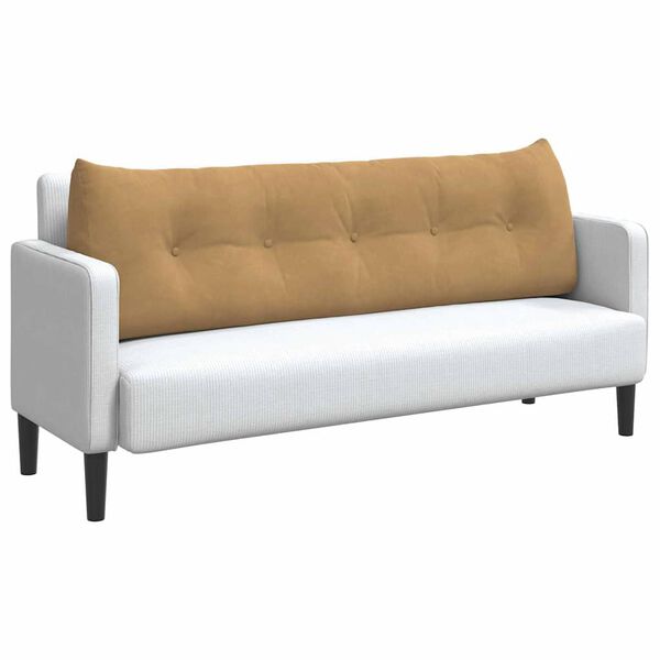 vidaXL R&uuml;ckenkissen Braun 160 x 24 x 50 cm Samt