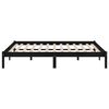 vidaXL Massivholzbett Schwarz Kiefer 200x200 cm