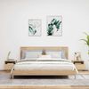vidaXL Nachttische mit LED-Leuchten 2 Stk. Sonoma Eiche 40x39x37 cm