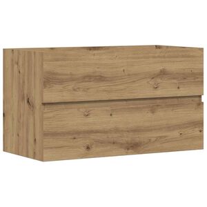vidaXL Waschbeckenunterschrank Artisan-Eiche 90x38,5x45 Holzwerkstoff