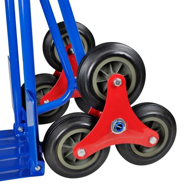 vidaXL Klappbare Sackkarre mit 6 R&auml;dern Blau