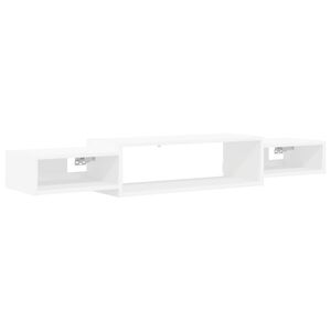 vidaXL Wandmontierter TV-Schrank Wandhalterung Wei&szlig; 140 x 28 x 21 cm