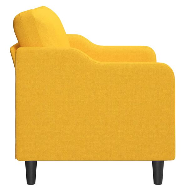 vidaXL 2-Sitzer-Sofa Hellgelb 140 cm Stoff