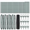 vidaXL Bodenmontierter Sechseckzaun 100 x 0,4 m Grau Netz