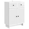 vidaXL Sideboard Hochglanz Wei&szlig; 66 x 34,5 x 90 cm Holzwerkstoff