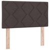 vidaXL Boxspringbett mit Matratze Dunkelbraun 80 x 200 cm Stoff