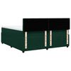 vidaXL Boxspringbett mit Matratze Dunkelgr&uuml;n 200x200 cm Samt