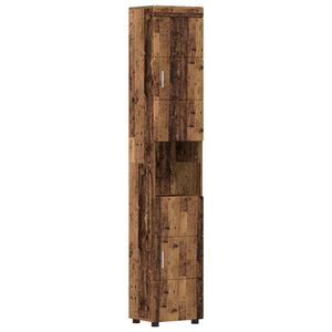 vidaXL Badezimmerschrank-Set TULUM Altholz 37 x 31,5 x 203 cm