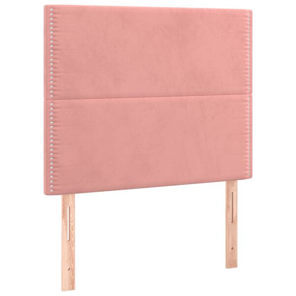 vidaXL Kopfteil Rosa 90x5x118/128 cm Samt