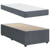 vidaXL Bettrahmen mit Matratze Dunkelgrau 90 x 190 cm Stoff