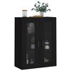 vidaXL Wandschrank Schwarz 69,5x34x90 cm